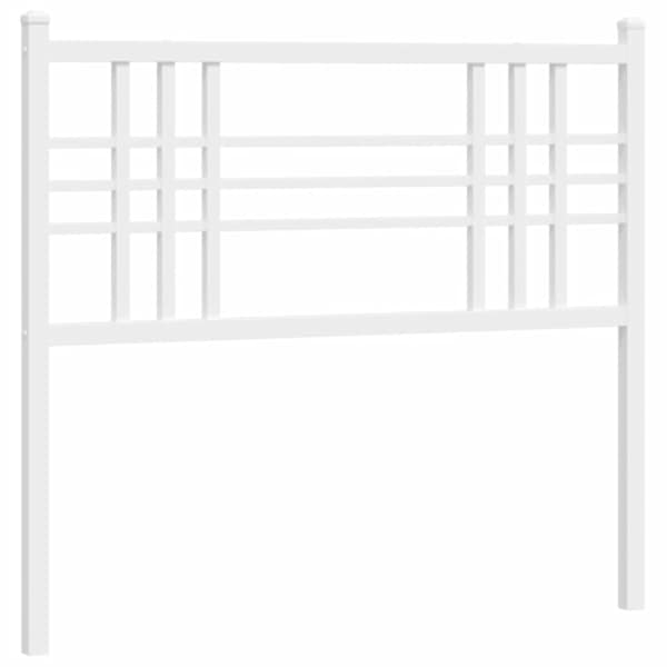 vidaXL metallist vahetatav voodipeats, valge, 107 cm
