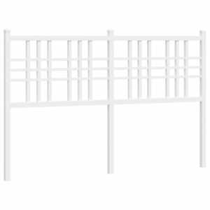 Kovové náhradní čelo postele bílé 120 cm - obrázek 2