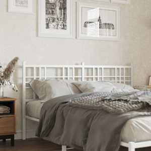 Kovinsko nadomestno vzglavje belo 160 cm