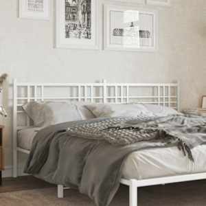 Kovinsko nadomestno vzglavje belo 200 cm