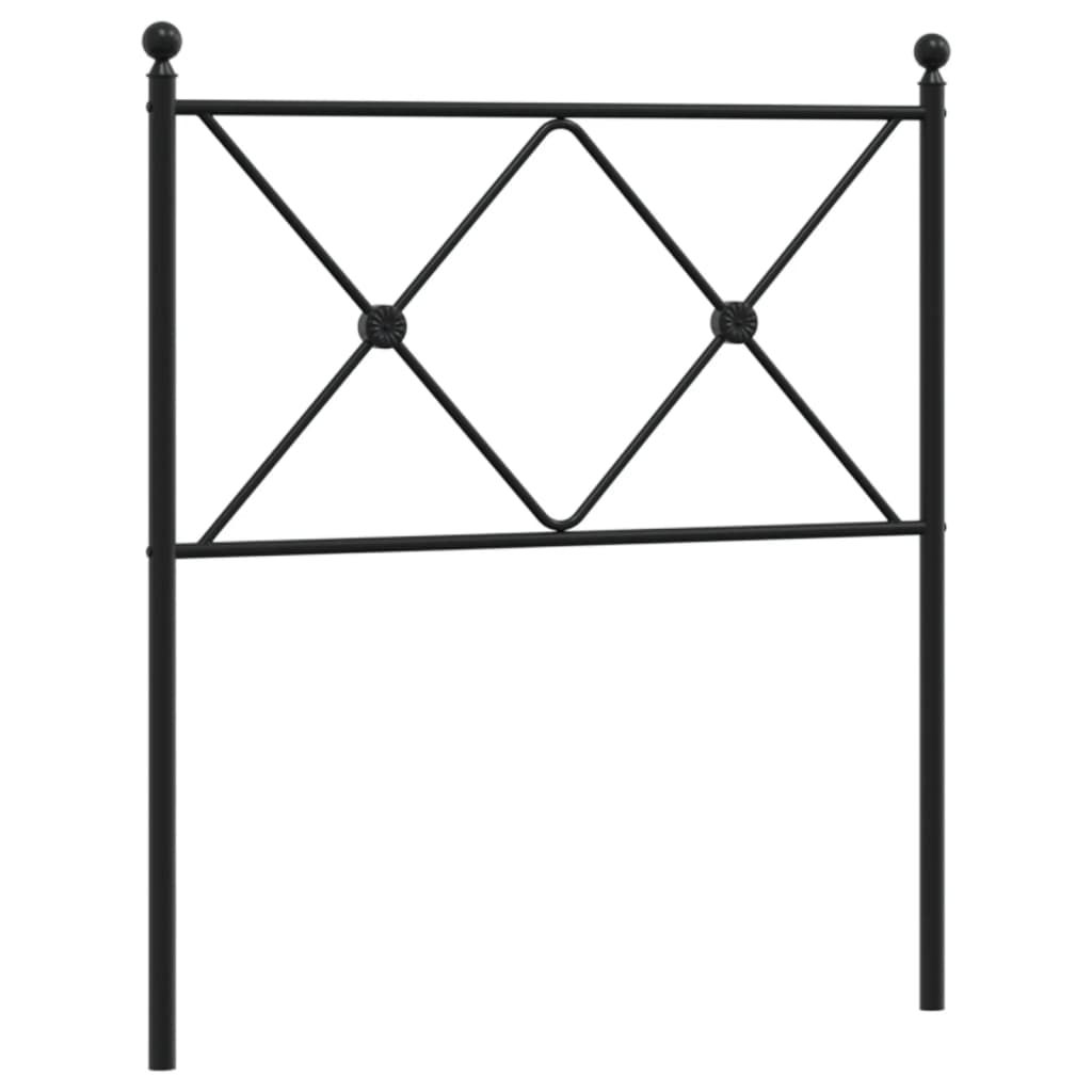 vidaXL Kovové čelo postele černé 75 cm
