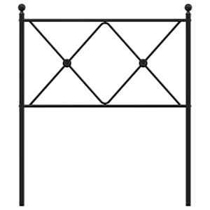 Kovové náhradní čelo postele černé 75 cm - obrázek 4