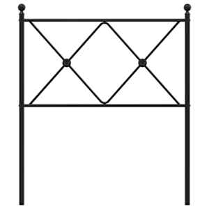Kovové náhradní čelo postele černé 80 cm - obrázek 4