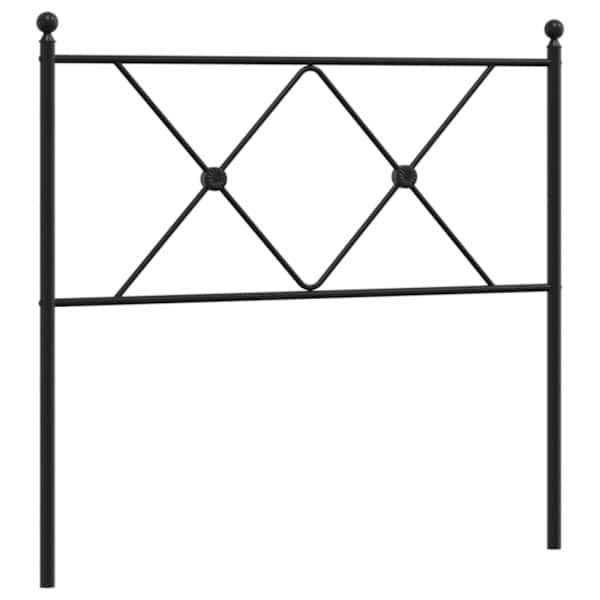vidaXL metallist vahetatav voodipeats, must, 90 cm