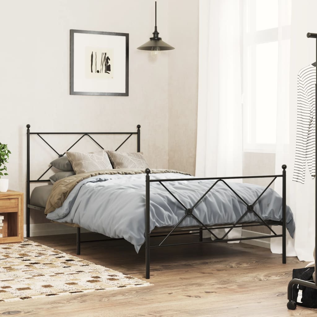 vidaXL Hoofdbord 100 cm metaal zwart afbeelding