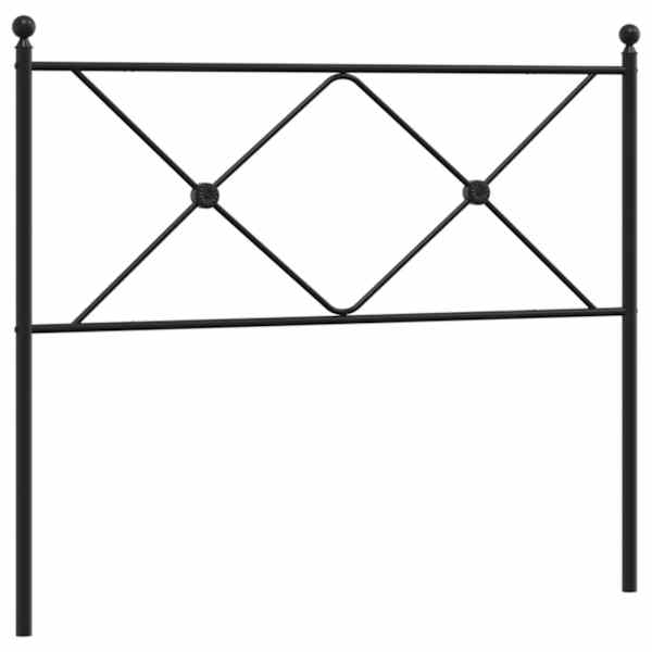 vidaXL metallist vahetatav voodipeats, must, 107 cm
