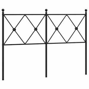 Kovové náhradní čelo postele černé 120 cm - obrázek 2