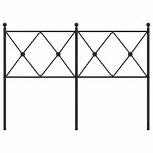 Kovové náhradní čelo postele černé 120 cm - obrázek 4