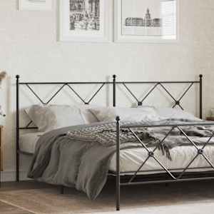 Kovinsko nadomestno vzglavje črno 180 cm