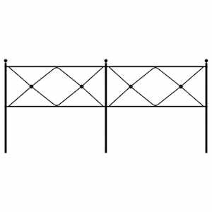 Kovové náhradní čelo postele černé 200 cm - obrázek 4
