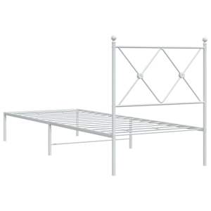 Kovový rám postele s čelem bílý 80 x 200 cm - obrázek 6
