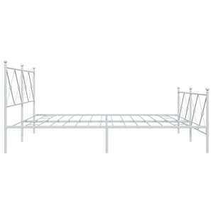 Kovový rám postele s hlavovým a nožním čelem bílý 200 x 200 cm - obrázek 5