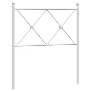 Kovové náhradní čelo postele bílé 75 cm - obrázek 2
