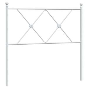 Kovové náhradní čelo postele bílé 90 cm - obrázek 2
