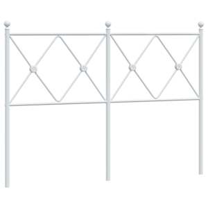Kovové náhradní čelo postele bílé 120 cm - obrázek 2