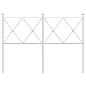 Kovové náhradní čelo postele bílé 120 cm - obrázek 4