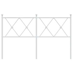 Kovové náhradní čelo postele bílé 140 cm - obrázek 4