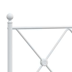 Kovové náhradní čelo postele bílé 140 cm - obrázek 5