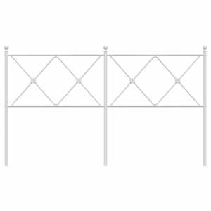 Kovové náhradní čelo postele bílé 150 cm - obrázek 4