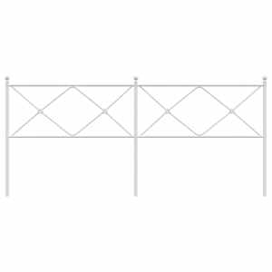 Kovové náhradní čelo postele bílé 200 cm - obrázek 4