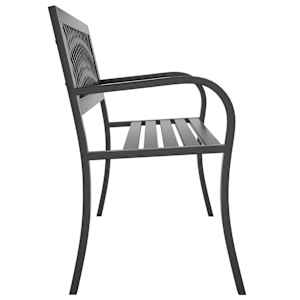 Zahradní lavice černá 120 cm ocel - obrázek 5