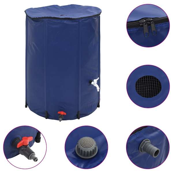 vidaXL kraaniga veepaak, kokkupandav, 750 l, PVC