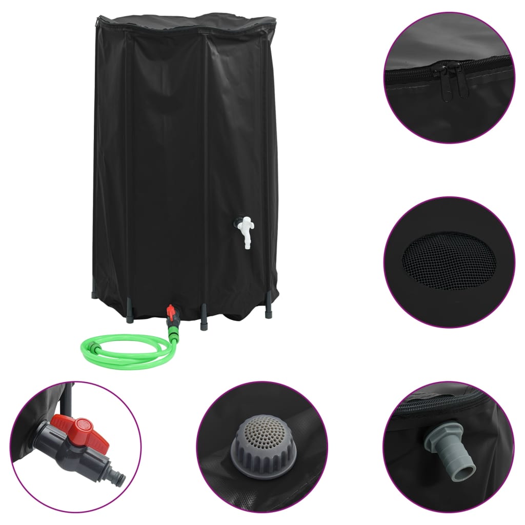 Thumbnail - vidaXL Wassertank mit Wasserhahn Faltbar 500 L PVC