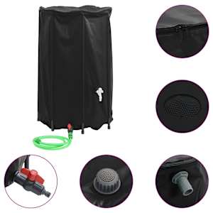 Nádrž na vodu s kohoutkem skládací 500 l PVC - obrázek 2
