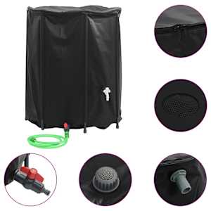 Nádrž na vodu s kohoutkem skládací 1 250 l PVC - obrázek 2