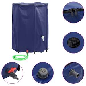 Nádrž na vodu s kohoutkem skládací 1 350 l PVC - obrázek 2