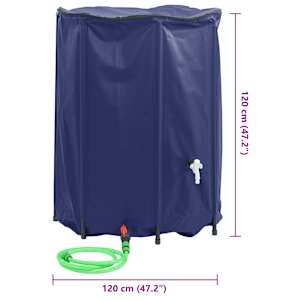 Nádrž na vodu s kohoutkem skládací 1 350 l PVC - obrázek 10