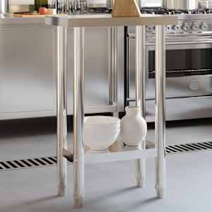 Kuhinjska delovna miza 55x30x85 cm nerjaveče jeklo