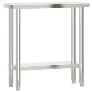 vidaXL k&ouml;&ouml;gi t&ouml;&ouml;laud, 82,5x30x85 cm, roostevaba teras