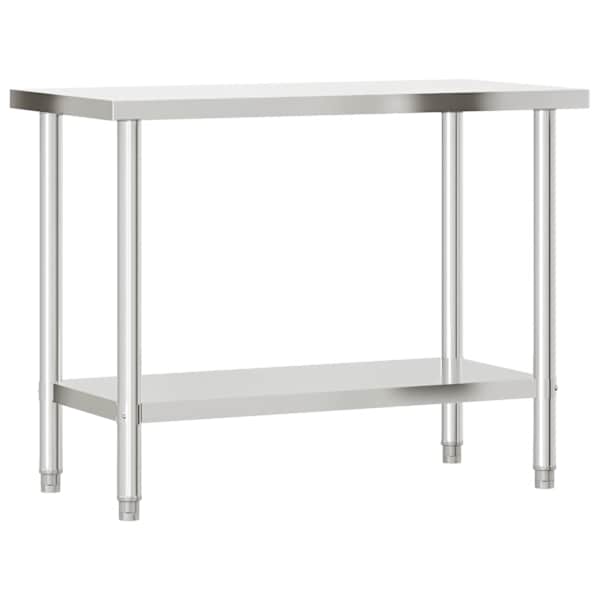 vidaXL k&ouml;&ouml;gi t&ouml;&ouml;laud, 110 x 55 x 85 cm, roostevaba teras