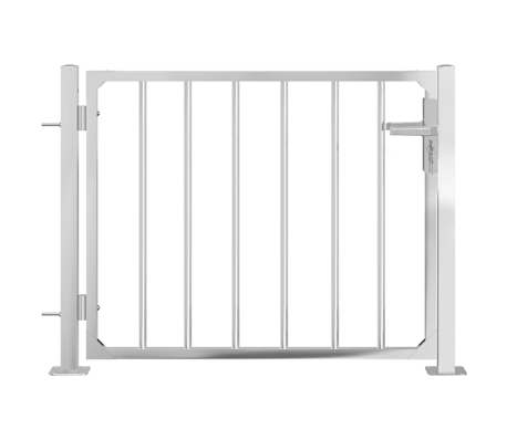 vidaXL Garden Gate 100x70 cm Stainless Steel