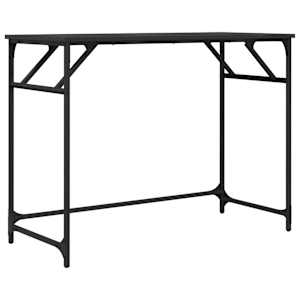 Psací stůl černý 100x45x76 cm kompozit a práškově lakovaná ocel - obrázek 2