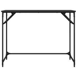 Psací stůl černý 100x45x76 cm kompozit a práškově lakovaná ocel - obrázek 5