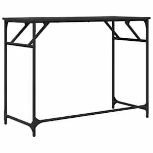 Psací stůl černý 100x45x76 cm kompozit a práškově lakovaná ocel - obrázek 7