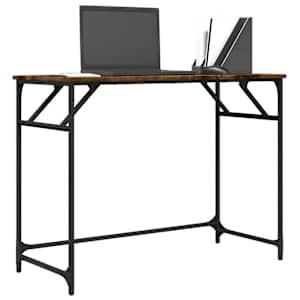 Psací stůl kouřový dub 100 x 45 x 76 cm kompozitní dřevo a ocel - obrázek 4