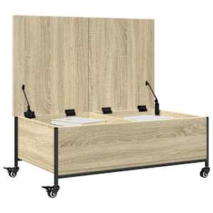 Konferenční stolek na kolečkách dub sonoma 91x55x34 cm kompozit - obrázek 5