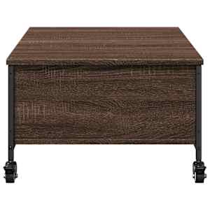 Konferenční stolek na kolečkách hnědý dub 91x55x34 cm kompozit - obrázek 8