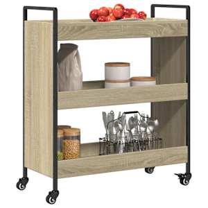 Kuchyňský vozík dub sonoma 70 x 30 x 82 cm kompozitní dřevo - obrázek 6