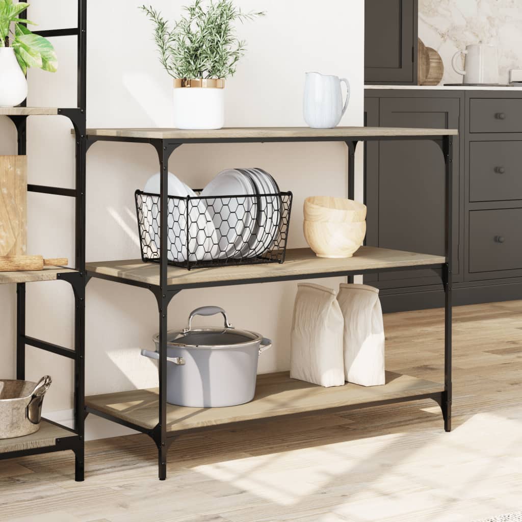 vidaXL Cărucior de bucătărie stejar sonoma 102x50x95 cm lemn