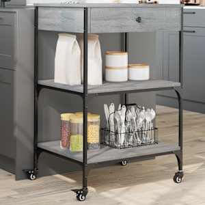 vidaXL k&ouml;&ouml;gik&auml;ru, hall Sonoma tamm, 60 x 48 x 89,5 cm, tehispuit