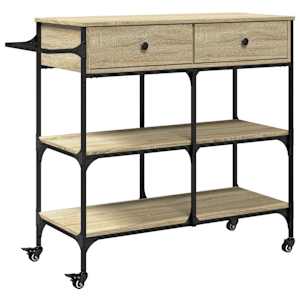 Kuchyňský vozík dub sonoma 105 x 42 x 95 cm kompozitní dřevo - obrázek 2