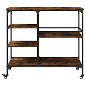 Kuchyňský vozík kouřový dub 100 x 45 x 89,5 cm kompozitní dřevo - obrázek 7