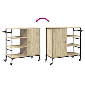 Kuchyňský vozík dub sonoma 87,5x38,5x84,5 cm kompozitní dřevo - obrázek 13