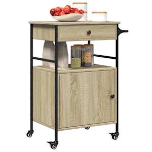 Kuchyňský vozík dub sonoma 56 x 43 x 89,5 cm kompozitní dřevo - obrázek 6