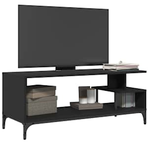 TV stolek černý 102x40x41 cm kompozit a práškově lakovaná ocel - obrázek 4