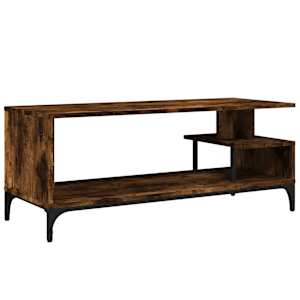 TV stolek kouřový dub 102 x 40 x 41 cm kompozitní dřevo a ocel - obrázek 2